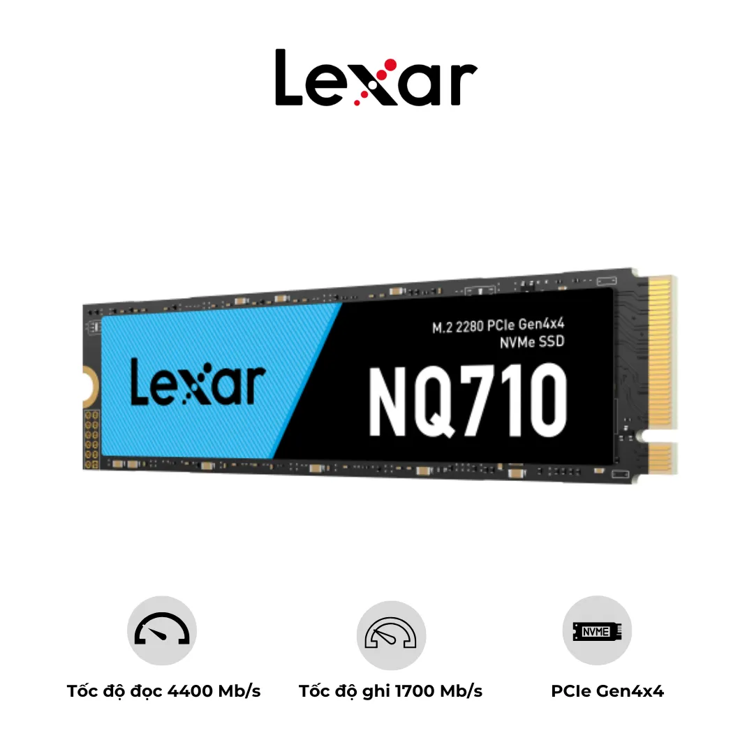 Ổ cứng SSD Lexar NQ710 Gen 4 M.2 2280 NVME 500GB – Tốc độ 5000Mb/s | AKIA