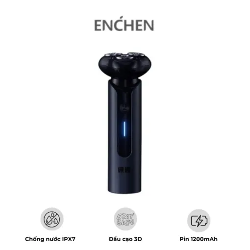 Máy cạo râu Enchen BlackStone 9 – 3 Lưỡi Nổi 3D – Chống Nước IPX7