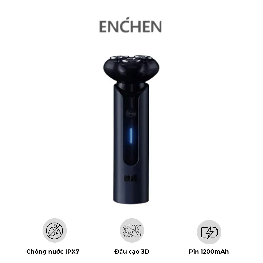 Máy cạo râu Enchen BlackStone 9 – 3 Lưỡi Nổi 3D – Chống Nước IPX7 | AKIA