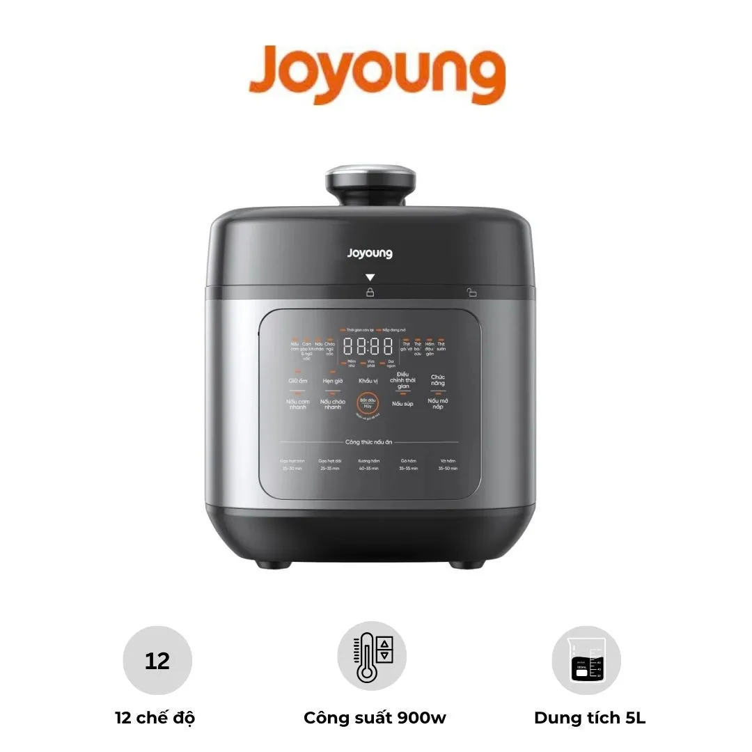 Nồi Cơm Áp Suất Joyoung JHPC‑5100 – 5L Dung Tích – 900W Công Suất – 12 Chương Trình Nấu | AKIA