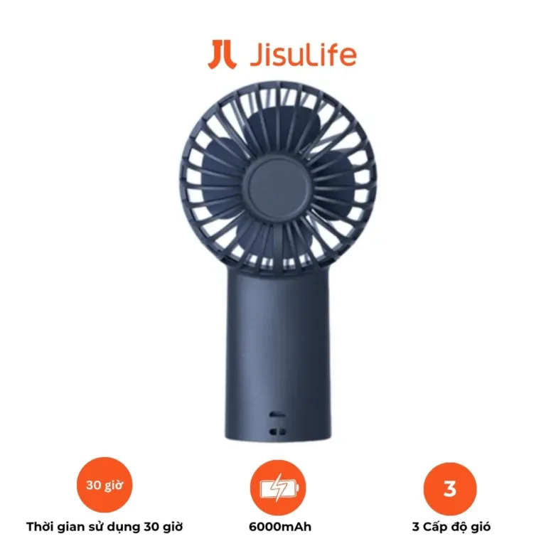 Quạt Cầm Tay Mini JISULIFE F2D sạc nhanh, pin 30 giờ