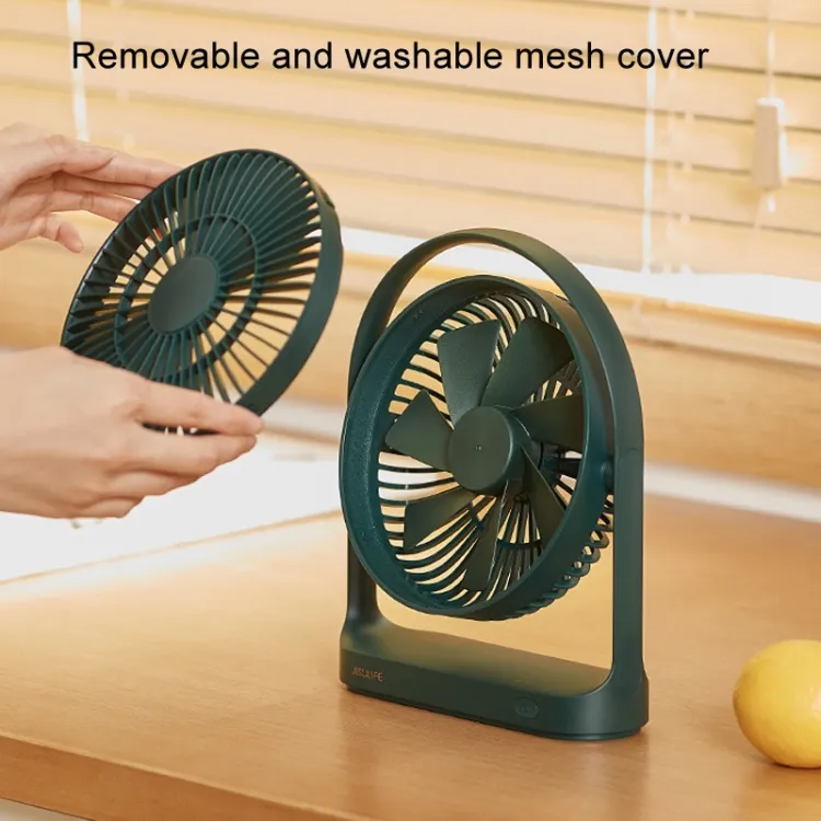 Quạt tích điện để bàn JISULIFE FA19 Xoay 330 Độ, pin 15 giờ