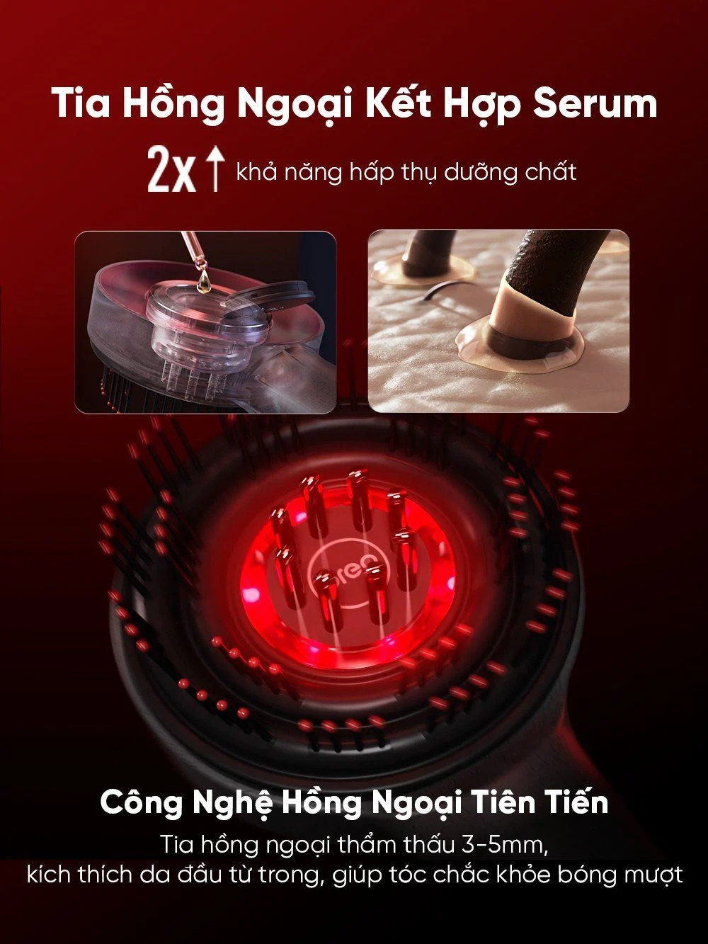 Máy Massage Da Đầu Breo Scalp 3 21 Lược Massage Da Đầu Breo Scalp 3 Đen