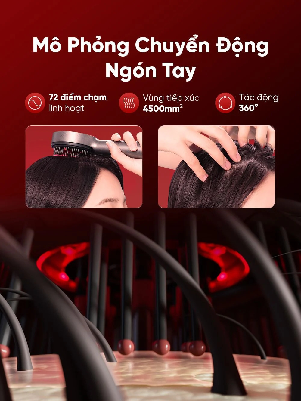 Máy Massage Da Đầu Breo Scalp 3 22 Lược Massage Da Đầu Breo Scalp 3 Đen