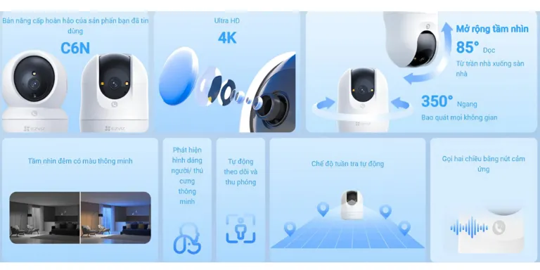 Camera WiFi trong nhà Ezviz C6N G1