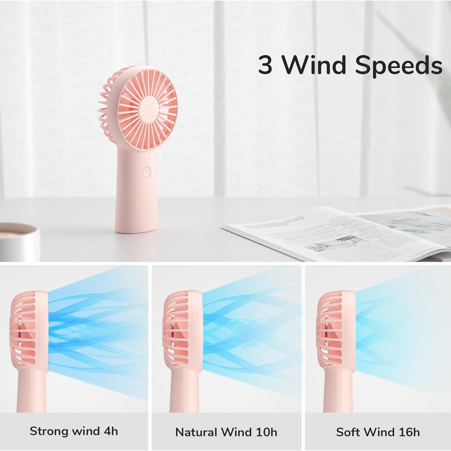 Quạt Cầm Tay Mini Jisulife Handfan Life3 Fa20X Pin4000Mah