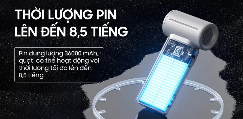 Quạt Cầm Tay Mini Jisulife Life9 Pin 3600 Mah 29 Quạt Cầm Tay Mini Jisulife Life9 Pin 3600 Mah Dung Lượng Pin Lớn
