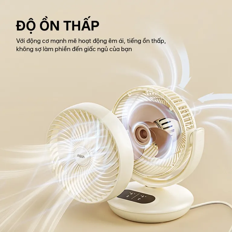 Quạt đứng AQUA hoạt động êm ái và tiết kiệm điện