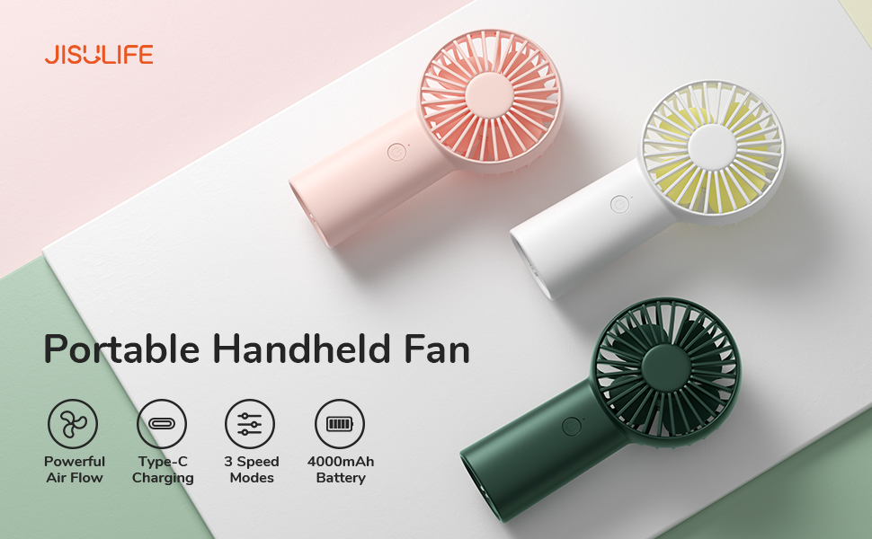 Quạt Cầm Tay Mini Jisulife Handfan Life3 Fa20X Pin4000Mah