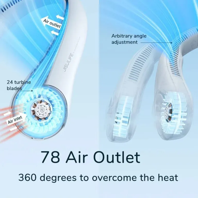 Quạt đeo cổ mini không cánh Jisulife NECK FAN LIFE3 FA14 pin 16 giờ