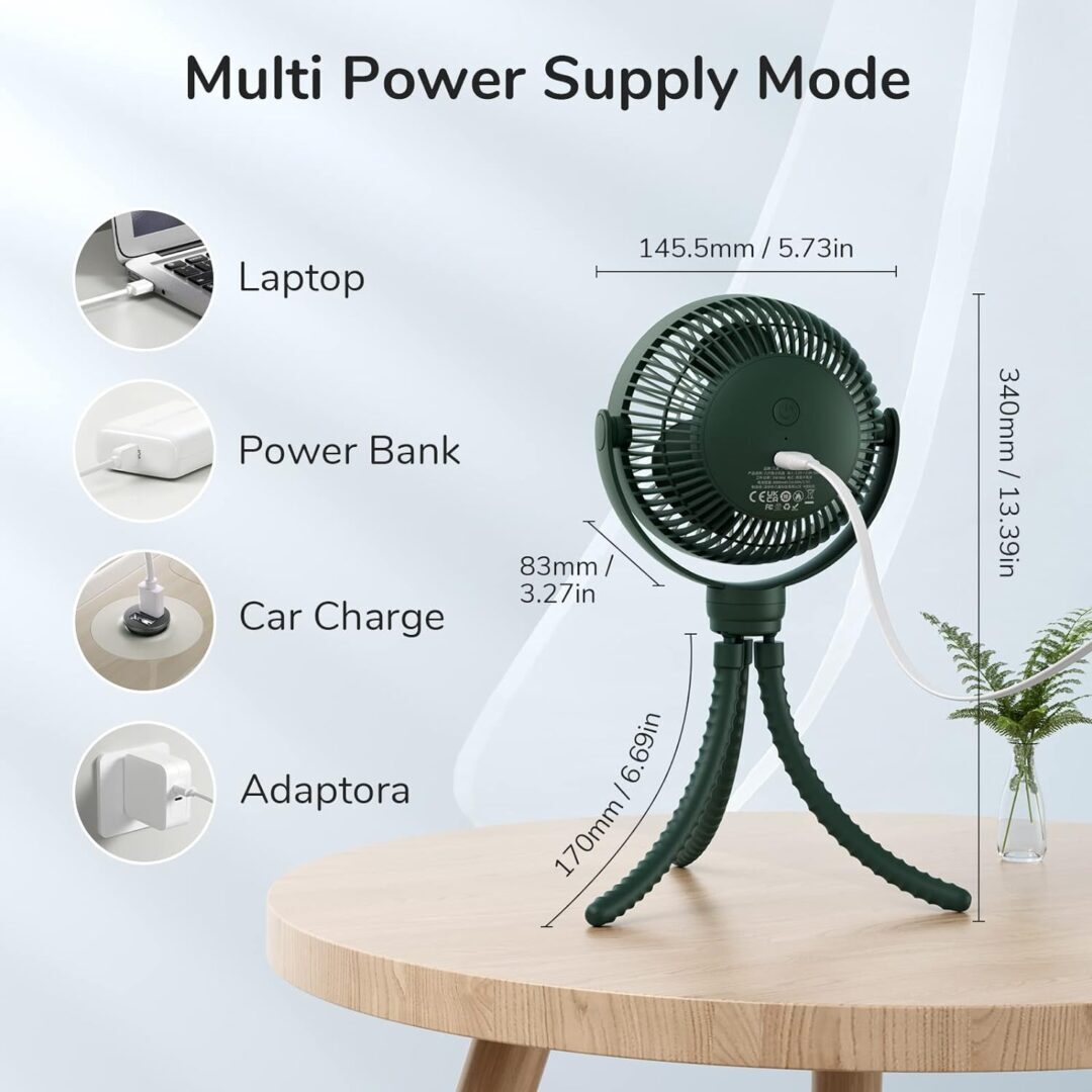Quạt Tích Điện Cho Bé Baby Fan Life 1 Jisulife Fa24 Chân Bạch Tuộc Đa Năng