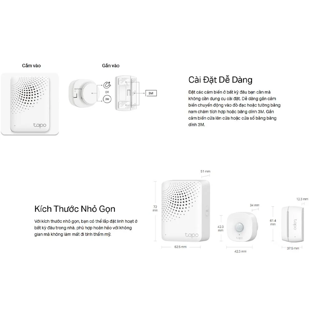 Bộ Cảm Biến Thông Minh Tapo T30 Kit 12 Bộ Hub Thông Minh Tapo T30 Kit