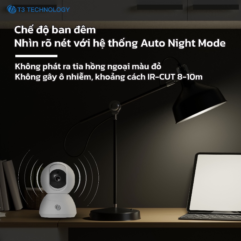 Camera Trong Nhà T3 Smart C1 - Giám Sát An Ninh Thông Minh, Full Hd 1080P 6 Camera T3 Smart C1