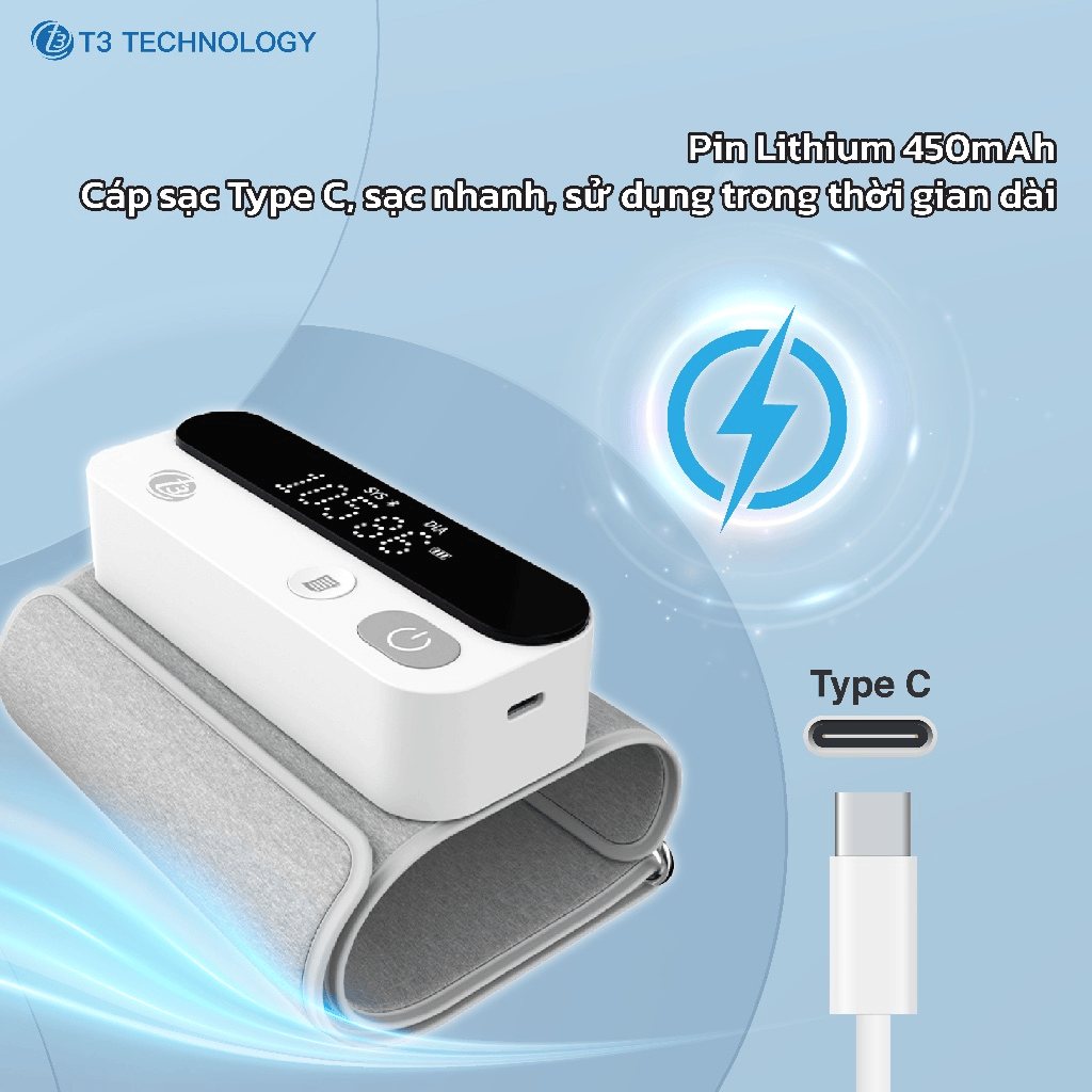 Máy Đo Huyết Áp T3 Smart Bp1 - Đo Nhịp Tim, Kết Nối App 9 Máy Đo Huyết Áp T3 Smart Bp1