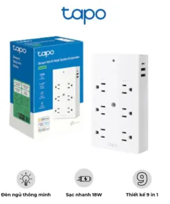 Akia Smart Home - Cung Cấp Thiết Bị Nhà Thông Minh Hàng Đầu Vn 105 Ổ Cắm Điện Thông Minh Tp – Link Tapo P306 – 9‑In‑1 Với 3 Ổ Cắm Điều Khiển Riêng – 3 Cổng Usb (18 W)