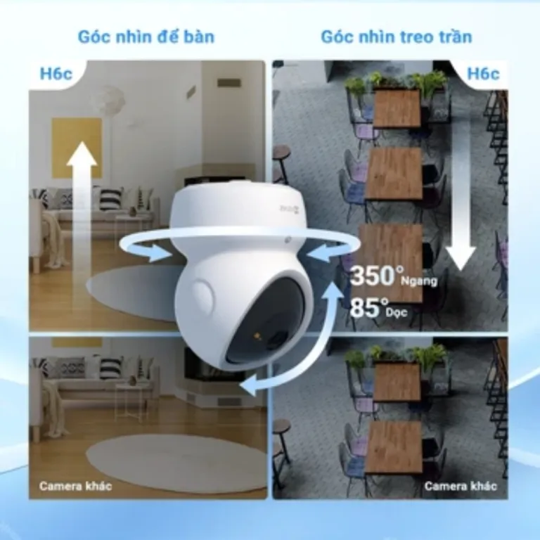 Camera Wi‑Fi Trong Nhà EZVIZ H6C G1  – 4K Ultra HD (8 MP) | AKIA