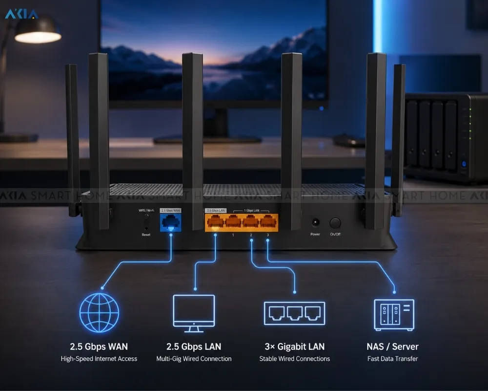 Router Wifi 7 Tp-Link Archer Be400 Be6500 Băng Tần Kép 14 Router Wifi 7 Tp-Link Archer Be400 Be6500 Băng Tần Kép - Akia Smart Home