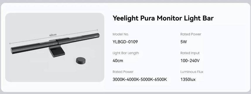 Đèn Treo Màn Hình Yeelight Pura Lite Ylbgd-0111 35 Đèn Treo Màn Hình Yeelight Pura Lite Ylbgd-0111