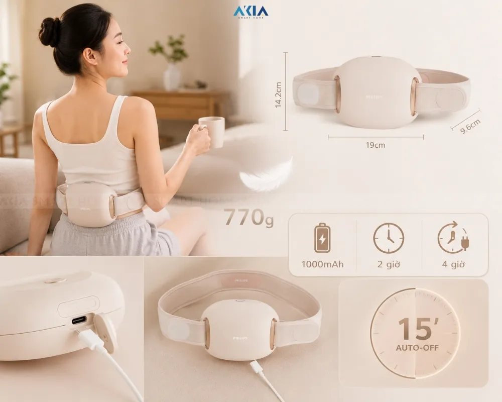 Máy Massage Lưng Philips Ppm4371 – 3 Cấp Độ Massage – Chườm Ấm 38 – 42 °C 8 Máy Massage Lưng Philips Ppm4371 – 3 Cấp Độ Massage – Chườm Ấm 38 – 42 °C - Akia Smart Home
