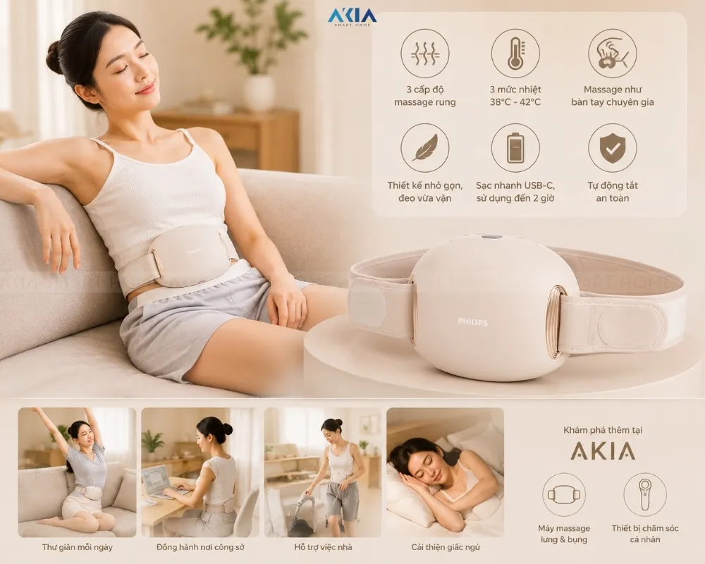 Máy Massage Lưng Philips Ppm4371 – 3 Cấp Độ Massage – Chườm Ấm 38 – 42 °C 10 Máy Massage Lưng Philips Ppm4371 – 3 Cấp Độ Massage – Chườm Ấm 38 – 42 °C - Akia Smart Home