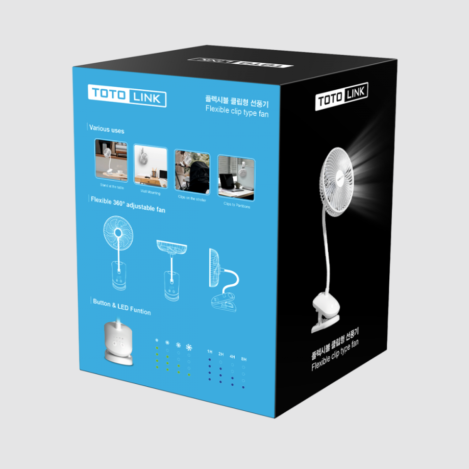 Quạt Kẹp Bàn Tích Điện Totolink Fan01 11 Quạt Kẹp Bàn Tích Điện Totolink Fan01
