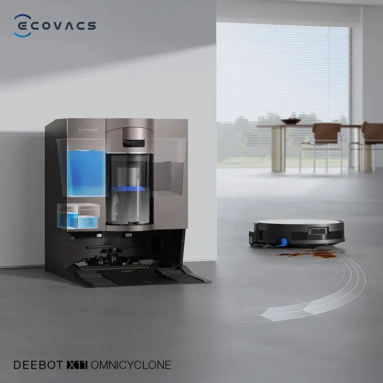 Ecovacs X11 OmniCyclone – Robot Hút Bụi Lau Nhà Cao Cấp – 19.500 Pa – Trạm Sạc OmniKhông Túi – OZMO Roller 2.0 – AI Phát Hiện Vết Bẩn | AKIA