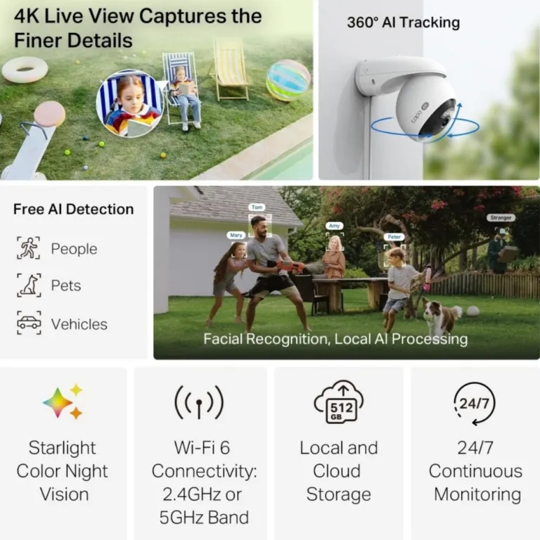 Camera Ngoài Trời Tapo C560WS – 4K Hình Ảnh Sắc Nét – Nhận Diện AI - AKIA Smart Home