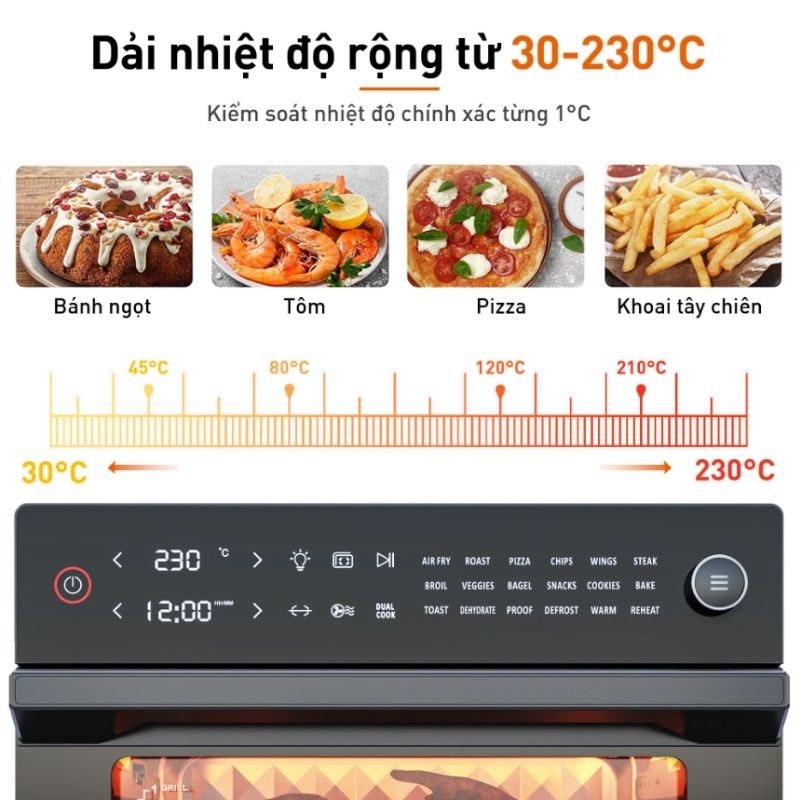 Lò Chiên Nướng Không Dầu Joyoung Kx30-V583 12 Lò Chiên Nướng Không Dầu Joyoung Kx30-V583