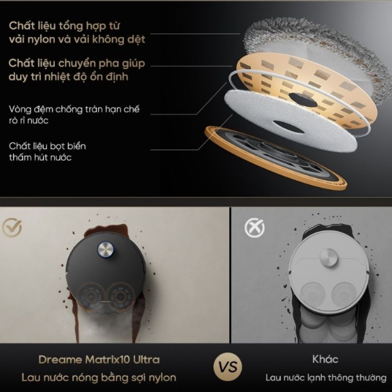 Robot Hút Bụi Lau Nhà Tự Thay Giẻ Lau Dreame Matrix10 Ultra 43 Dreame Matrix10 Ultra
