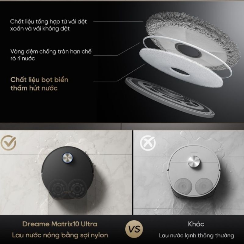 Robot Hút Bụi Lau Nhà Tự Thay Giẻ Lau Dreame Matrix10 Ultra 44 Dreame Matrix10 Ultra