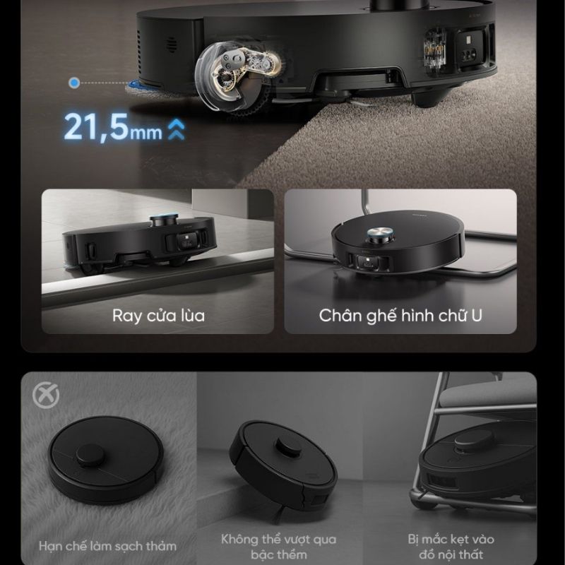 Robot Hút Bụi Lau Nhà Tự Thay Giẻ Lau Dreame Matrix10 Ultra 48 Dreame Matrix10 Ultra
