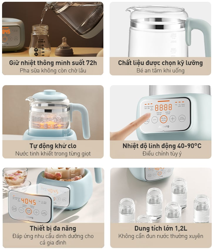 Máy Pha Sữa Thông Minh Cho Bé Joyoung Jbm-530 30 Máy Pha Sữa Joyoung 530