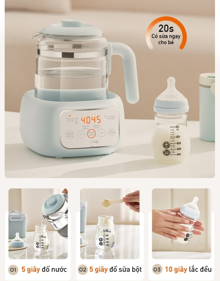 Máy Pha Sữa Thông Minh Cho Bé Joyoung Jbm-530 33 Máy Pha Sữa Joyoung 530