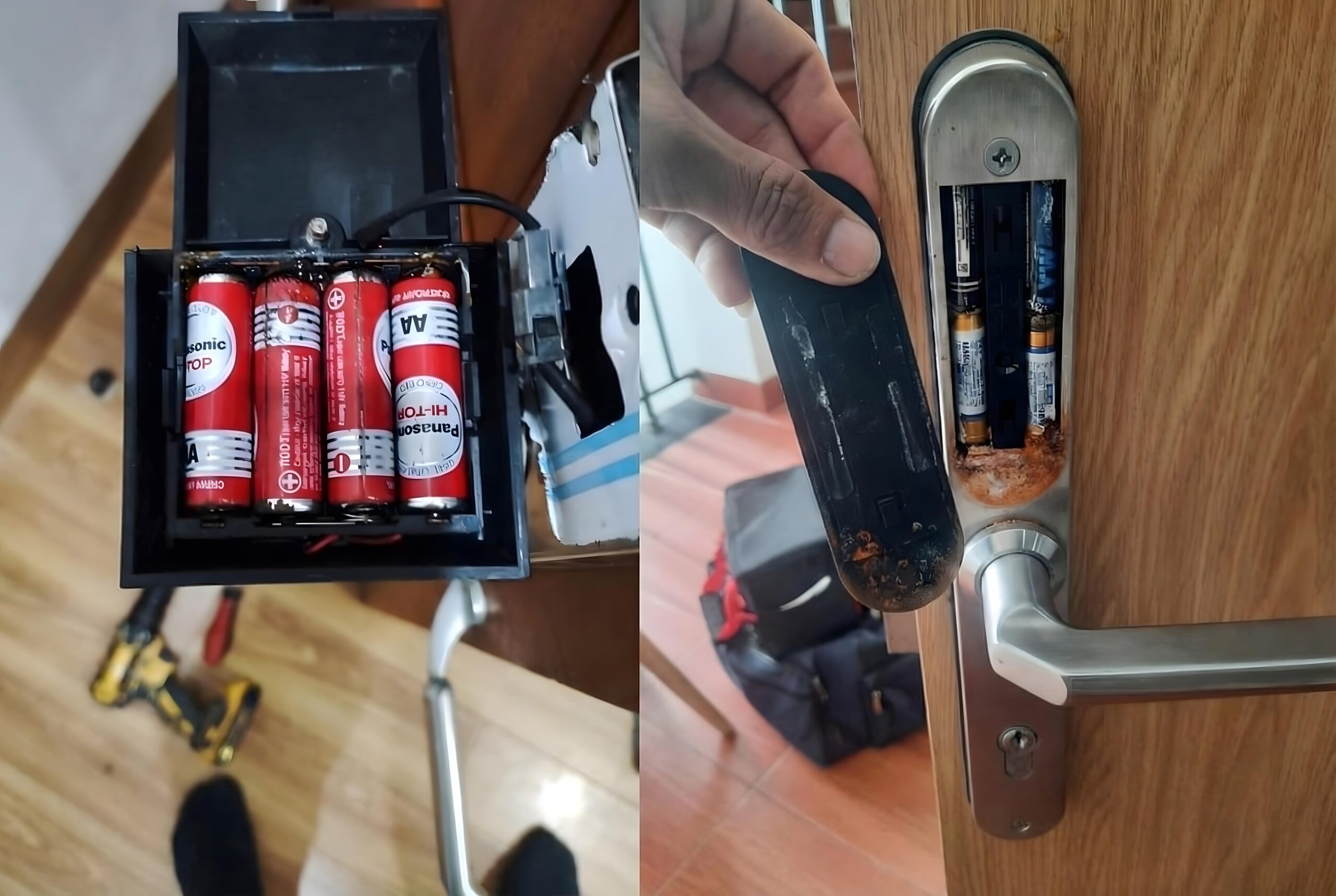 Bo Mạch Khóa Cửa Thông Minh Bị Hỏng Do Pin Chảy Nước Bo Mạch Khóa Cửa Thông Minh Bị Hỏng Do Pin Chảy Nước