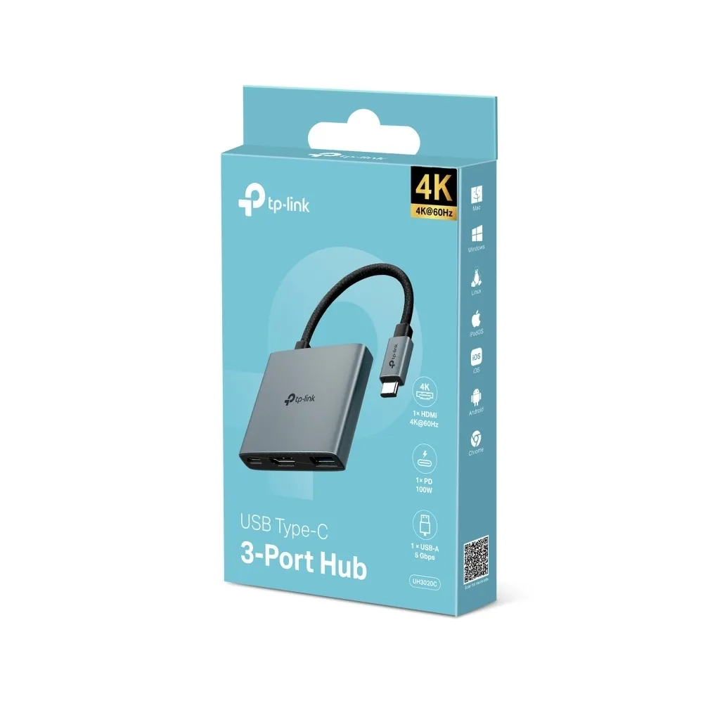Hub chuyển đổi 3 trong 1 TP-Link UH3020C USB Type-C - AKIA Smart Home