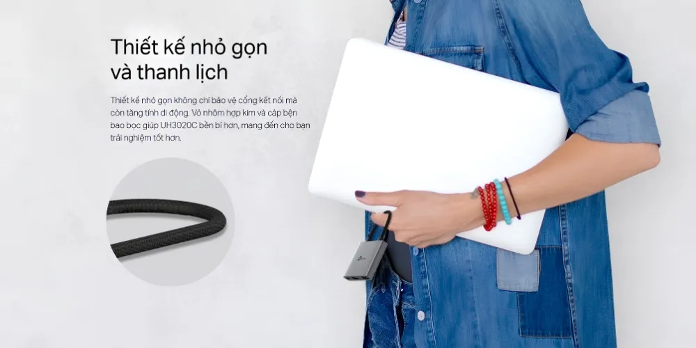 Hub Chuyển Đổi 3 Trong 1 Tp-Link Uh3020C Usb Type-C 12 Hub Tp-Link Uh3020C – Bộ Chuyển Đổi Usb Type-C 3 Cổng - Akia Smart Home