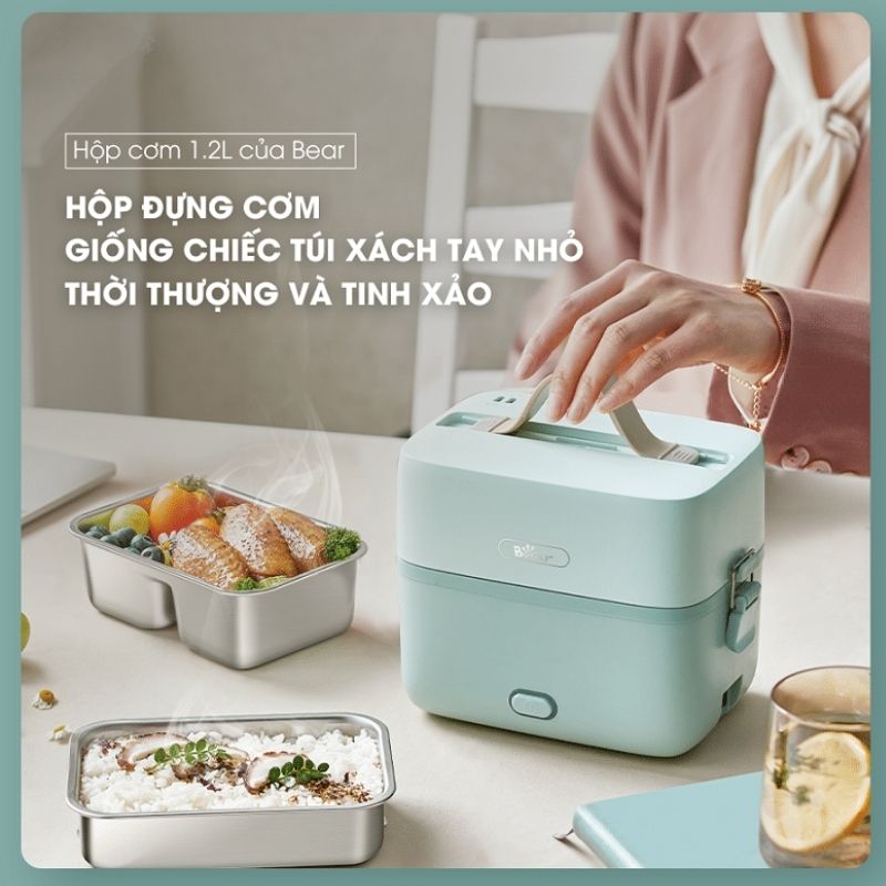 Hộp Cơm Điện 2 Ngăn Tiện Lợi Bear Sb-Hc12L 42 Hộp Cơm Điện 2 Ngăn Tiện Lợi Bear Sb-Hc12L