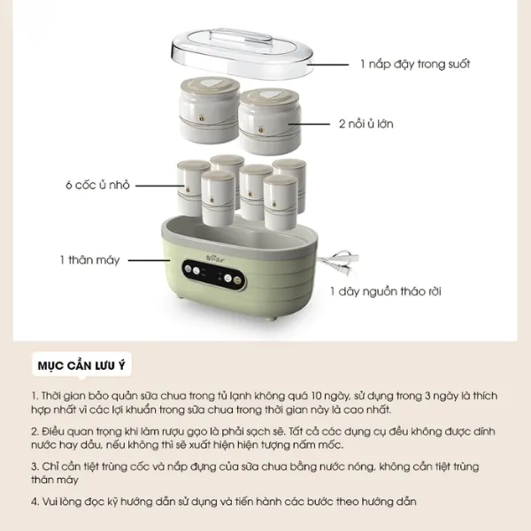 máy làm sữa chua Bear SB-SC10C