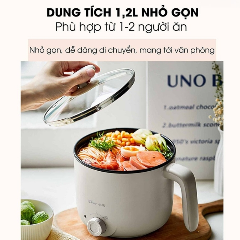 Nồi Lẩu Điện Bear Drg-C12K1 Mini 2 Tầng 9 Nồi Lẩu Điện Bear Drg-C12K1