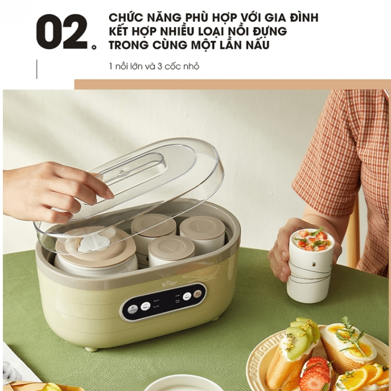 Máy Làm Sữa Chua Đa Năng Chính Hãng Bear Sb-Sc10C 14 Máy Làm Sữa Chua Bear Sb-Sc10C
