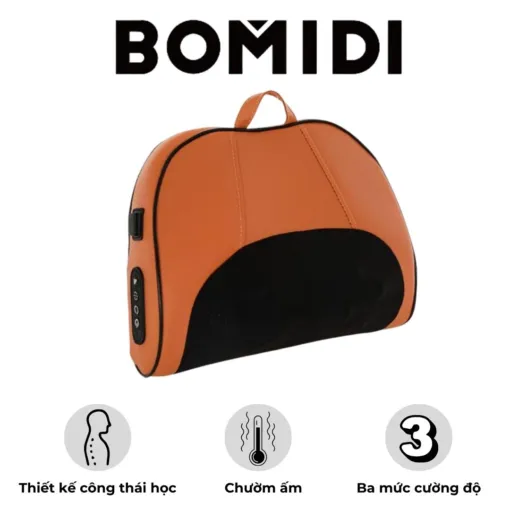 Gối massage Bomidi MP1 Pro màu đen cam - MP1 Pro-BO