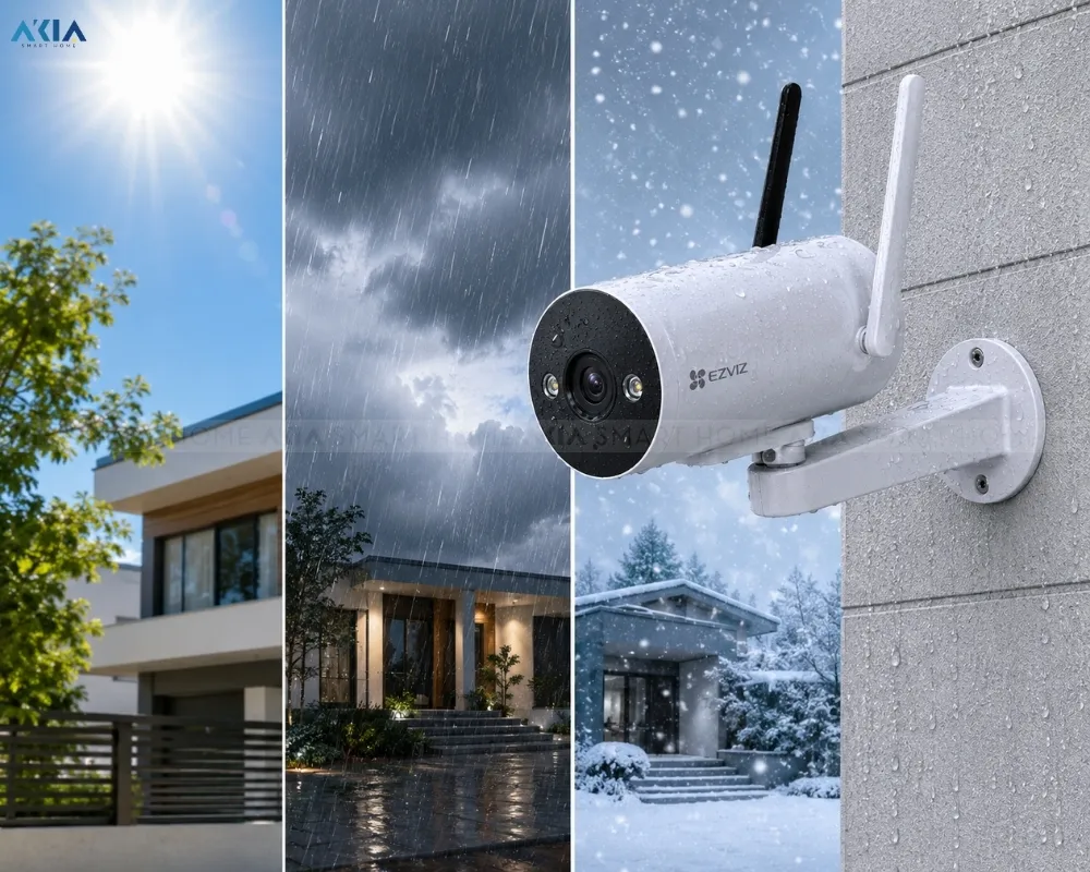 Camera Ngoài Trời Không Dây 4G Ezviz H5 2K 16 Camera Không Dây Ngoài Trời Ezviz H5 2K – Độ Phân Giải 2K (3Mp) – Hỗ Trợ Sim 4G - Akia Smart Home