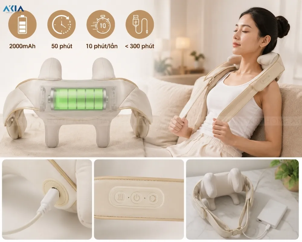 Máy Massage Cổ Vai Gáy Philips Ppm3325 11 Máy Massage Cổ Vai Gáy Philips Ppm3325 - Akia Smart Home