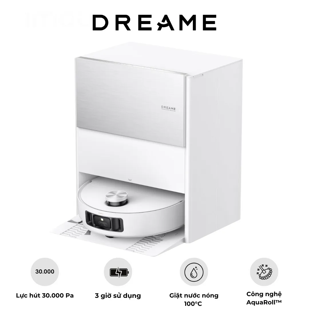 Robot hút bụi lau nhà Dreame Aqua 10 Roller Trắng