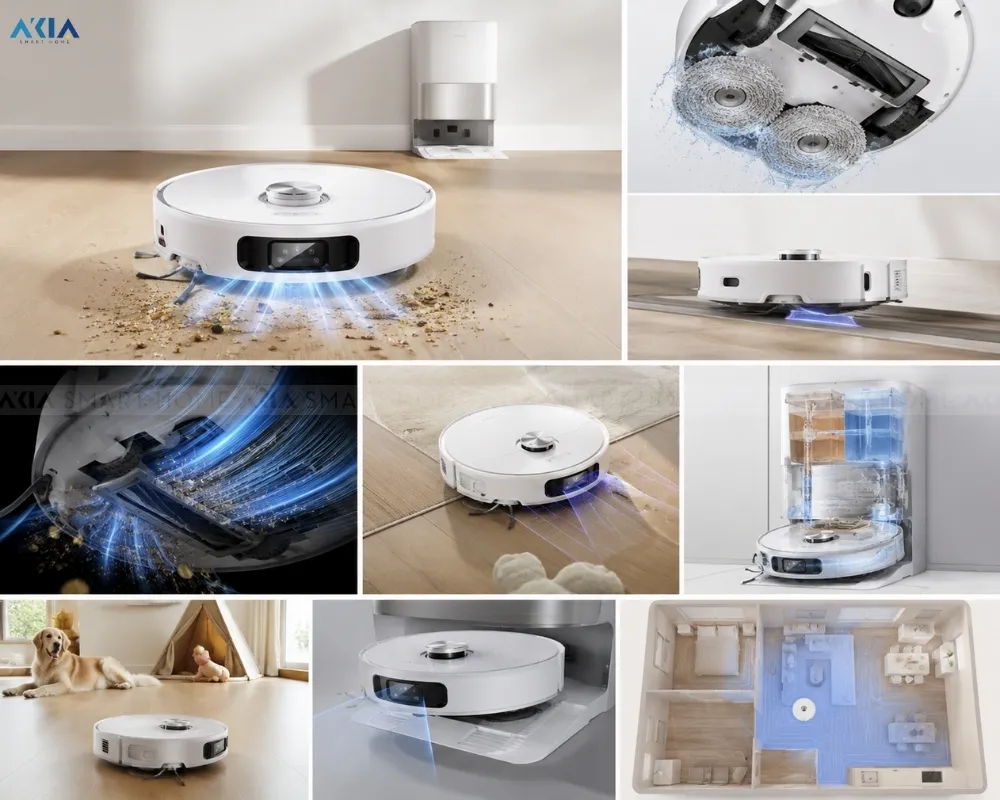 Robot Hút Bụi Lau Nhà Dreame L40S Ultra 8 Robot Hút Bụi Lau Nhà Dreame L40S Ultra - Akia Smart Home