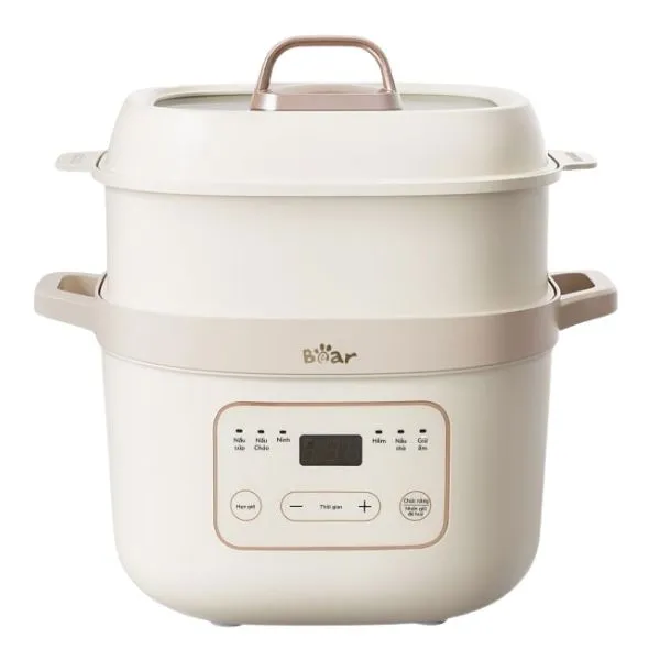 Nồi nấu chậm Bear SB‑NNC16 – Dung tích 1.6L – Chức năng hẹn giờ 8 giờ | AKIA