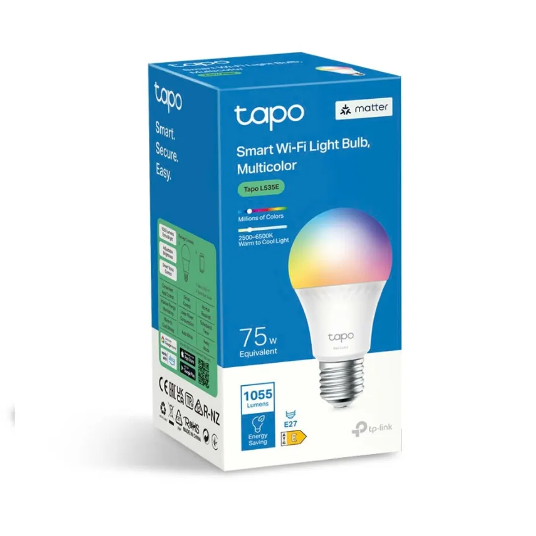 Bóng đèn thông minh TP-Link Tapo L535E – 16 triệu màu, độ sáng 1055 lumens, hỗ trợ Matter | AKIA