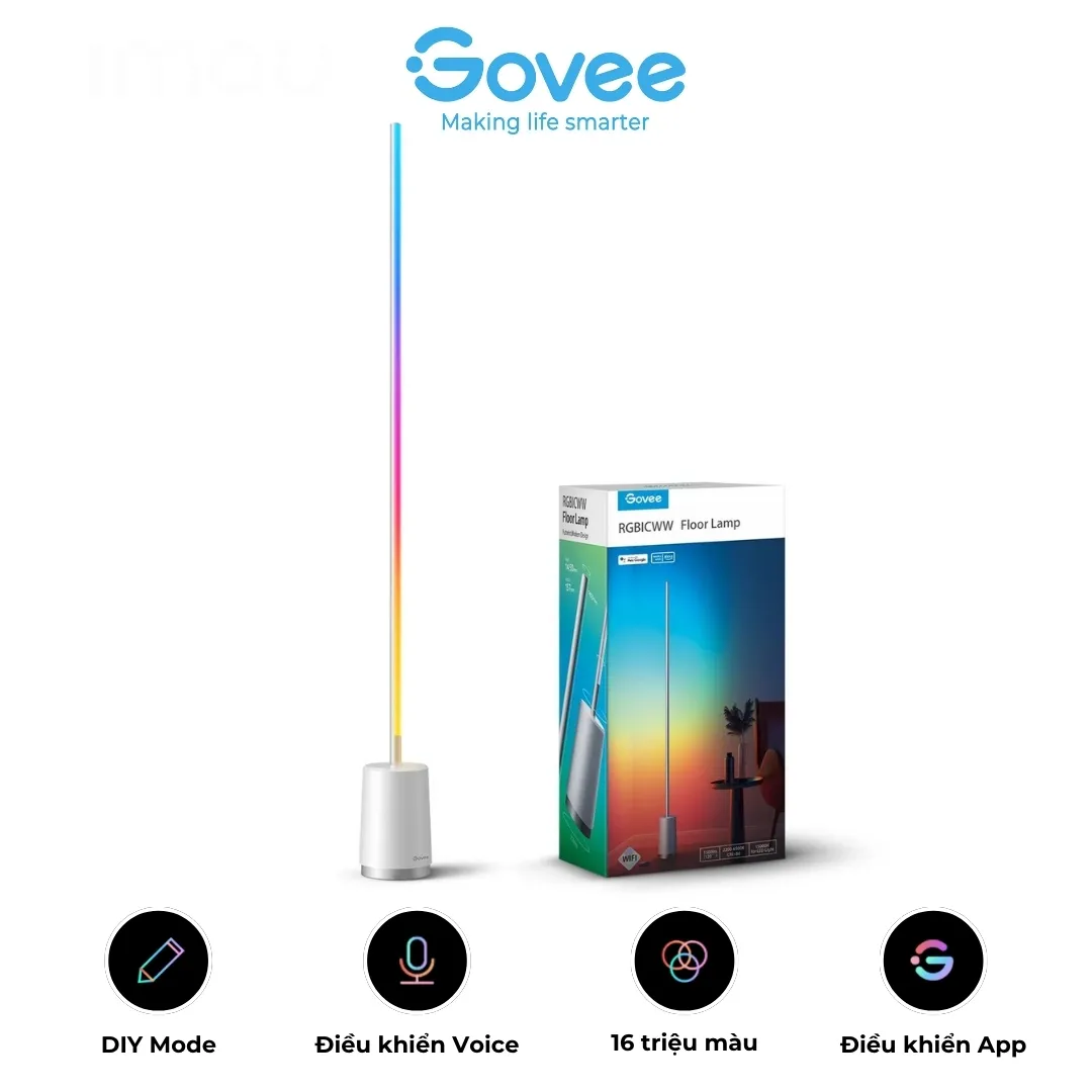 Đèn cây đứng Govee Lyra RGBICWW Corner Floor Lamp H6072 | AKIA