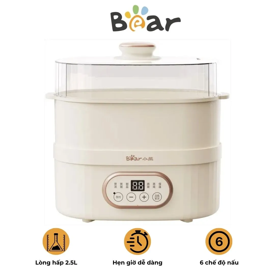 Nồi Nấu Chậm Bear DDZ – C10V1 – Thiết Kế Sang Trọng – Đa Chức Năng | AKIA