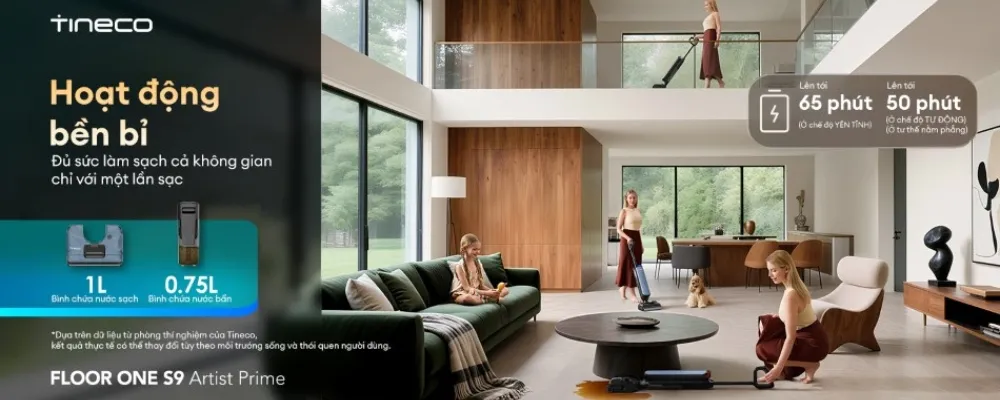 Máy Hút Bụi Lau Nhà Tineco Floor One S9 Artist Prime 20 Máy Hút Bụi Lau Nhà Tineco Floor One S9 Artist Prime - Akia Smart Home